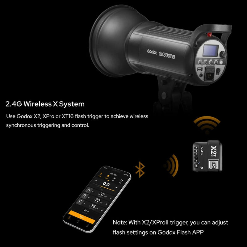 Godox SK400IIV 400Ws Strobe Studio Flash GN65 5700K 2.4G with LED Modeling Lamp Bowens Mount Monolight Strobe Light for Studio, Portrait, Commerce Photography, etc (SK400II Upgraded Version)