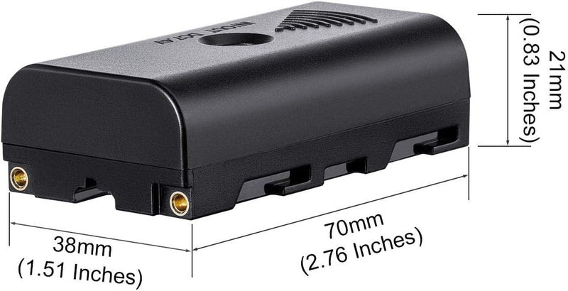 Fomito NP-F Dummy Battery with DC 7.4V Power Cable for NP-F970 F750 F550 to Camera Monitor Neewer F100 FEELWORLD FW568, LED Video Light CN160 CN216 YN300 II YN-600 W260