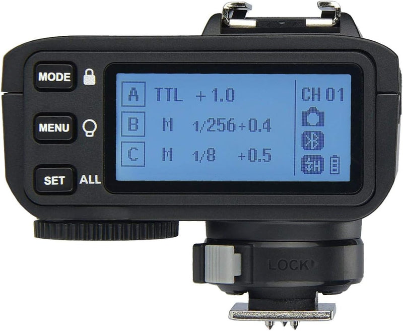 Godox X2T-F TTL Wireless Flash Trigger for Fuji Fujifilm, 1/8000s HSS Bluetooth Connection Supports App Controller, TCM Function, 5 Separate Group Buttons, New Hotshoe Locking, New AF Assist Light