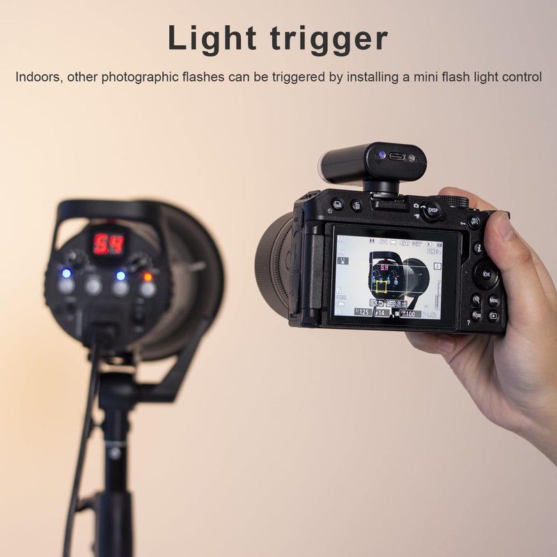Fomito F10 / F12 Mini Flash Camare Flash, 3.7V Built-in Lithium Battery, GN10 / GN12 with 8 Levels Flash Power, CCT 5600K for Fuji, for Canon, for Nikon, for Sony, for Olympus Camera (FMT-F10-grey)