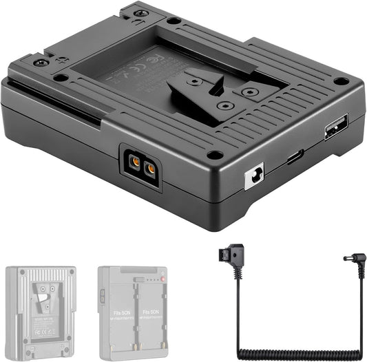 Fomito NP-F to Sony V-Mount Battery Adapter, Applicable to Sony NP-F550 F570 F960 F970 Battery Base Adapter to Replace V-Mount Battery Holder