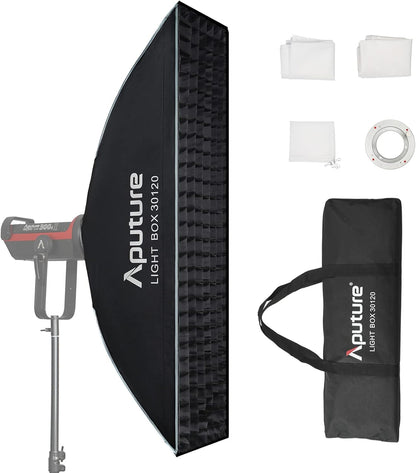 Aputure Light Box 30120 Square Softbox,30cm*120cm,Standard Bowens Mount for Aputure 300DII,Aputure 300x,Amaran 60x/60d/100d/200d/100x/200x