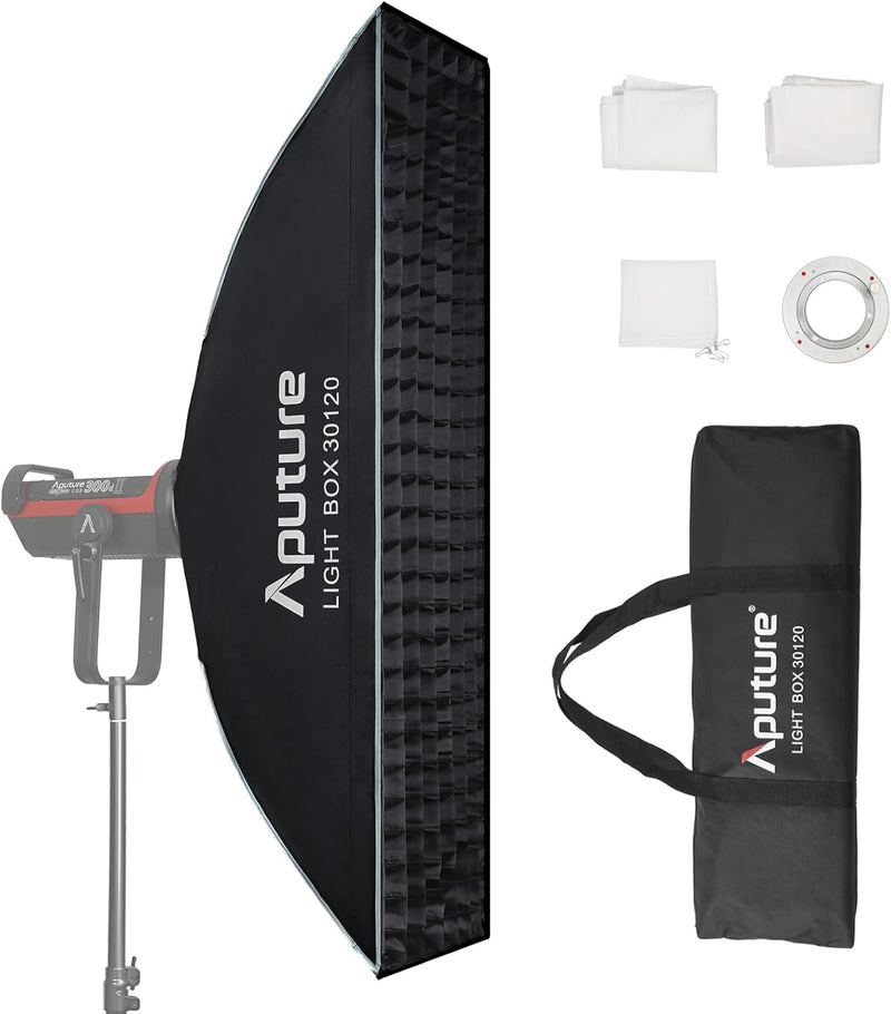 Aputure Light Box 30120 Square Softbox,30cm*120cm,Standard Bowens Mount for Aputure 300DII,Aputure 300x,Amaran 60x/60d/100d/200d/100x/200x