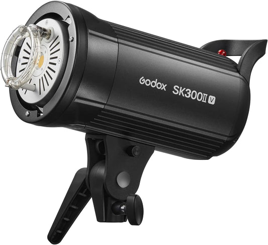 Godox SK300II-V Upgraded Studio Flash Light 300Ws Power GN58 5600±200K Strobe Light with LED Modeling Lamp Bowens Mount Photography Flashes for Advertising Photography