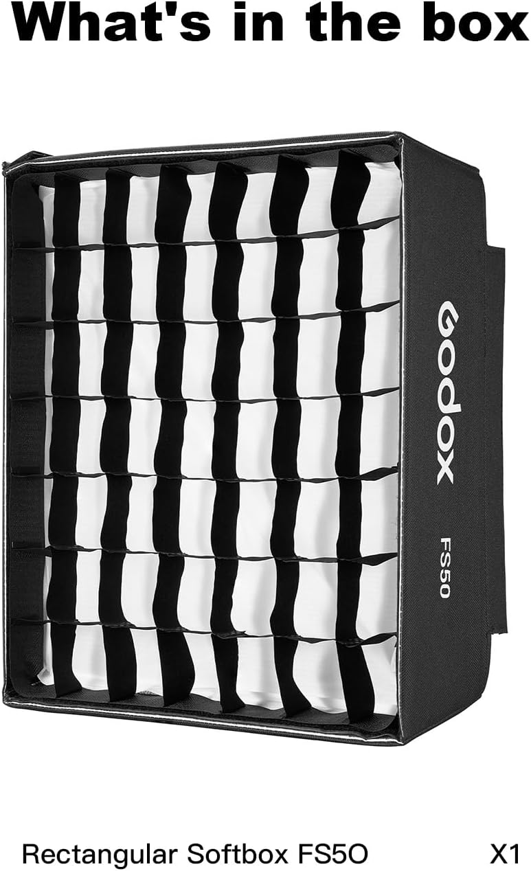 Godox FS50 Rectangular Softbox with Grid for Godox FH50BI FH50R Flexible Light Panels