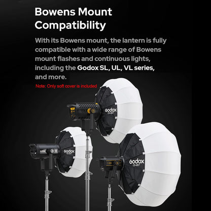 Godox CS-50T 50cm/19.6in Quick Release Lantern Softbox Professional Foldable Softbox with Standard Bowen Mount for Photography Studio Photography (50cm/19.6in Softbox)