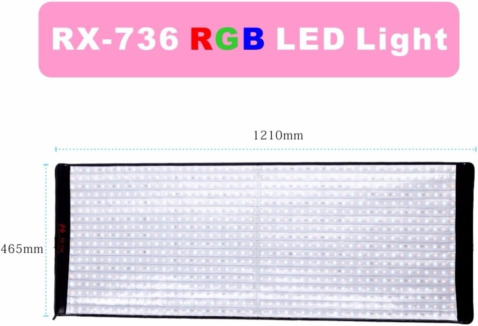 Falcon Eyes RX-736 RGB Photo Light +RX-36SBHC Honeycomb Grid Softbox Portable LED 200W Flexible LED Color Temperature 2700K-9999K Photo Light with DMX 512