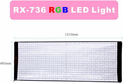Falcon Eyes RX-736 RGB Photo Light +RX-36SBHC Honeycomb Grid Softbox Portable LED 200W Flexible LED Color Temperature 2700K-9999K Photo Light with DMX 512