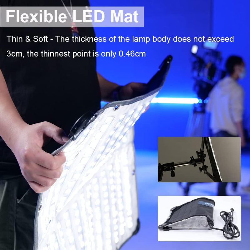 Aputure amaran F21x Bi-Color V-Mount LED Mat Foldable Flexible LED Light 2500K- 7500K CRI 95+, TLCI 98 App Control for Video Studio Photography Film Lighting with Sftobox,Carring Case (Amaran F21x)
