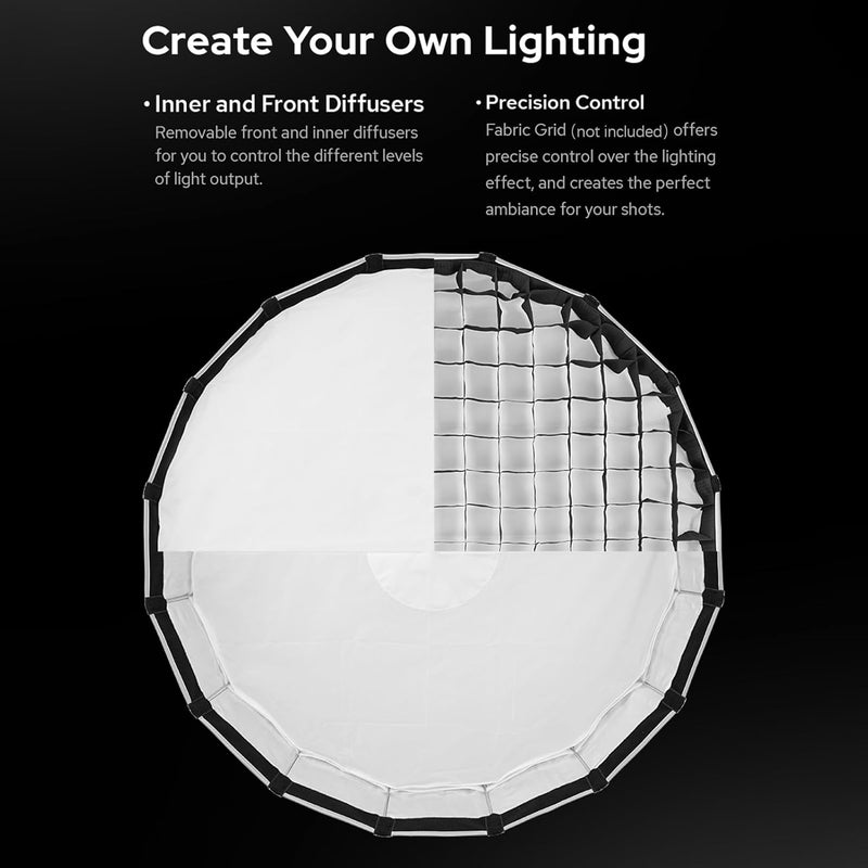 Godox S85T 85cm/33.5in Quick Release Umbrella Softbox Professional Foldable Softbox with Standard Bowen Mount & Diffusers for Photography Studio Photography Portrait Live Stream