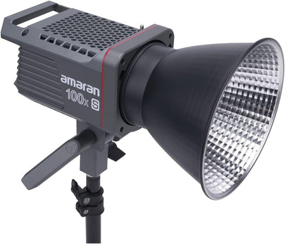 Aputure amaran 100x S Bi-Color LED Video Light, 100W Output, Bluetooth App Control, 9 Built-in Lighting Effects, DC/AC Power Supply, Ultra Silent Fan