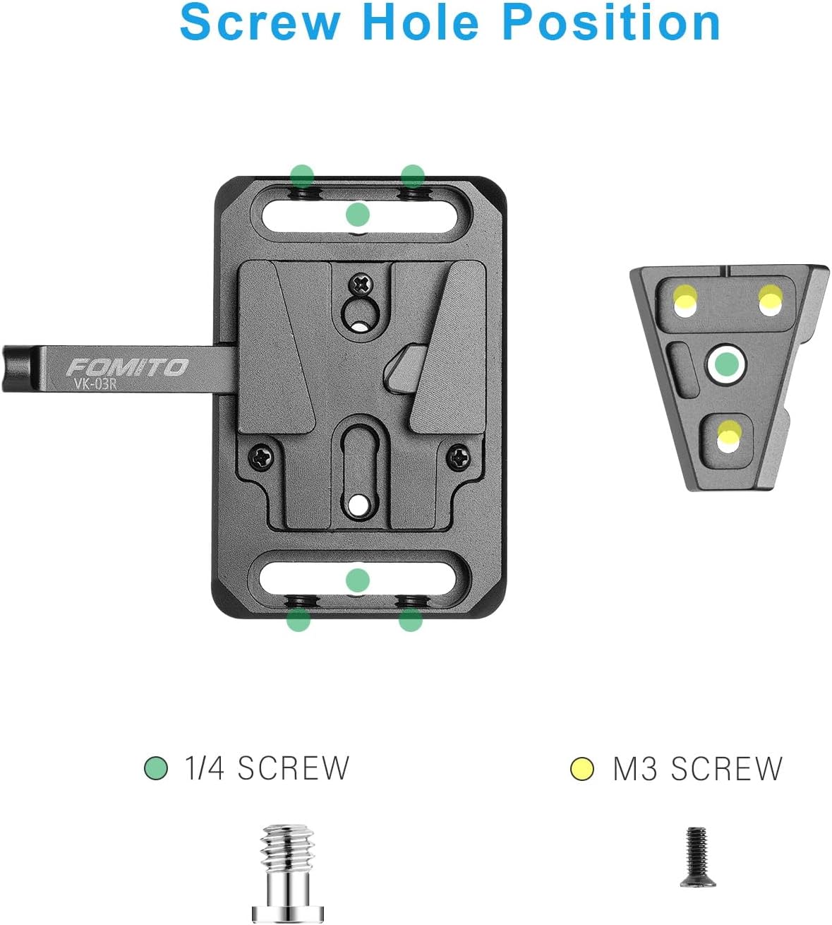 FOMITO-VK-03 V-Mount V-Lock Base Station Quick Release Plate-F0029