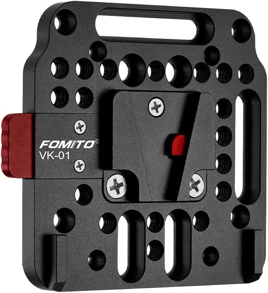 Fomito-VK-01 V Mount Battery Plate V Mount Adapter VK-01 V-Lock Quick Release Plate V-Lock Assembly Kit for V-Mount Battery-F0023/F0024