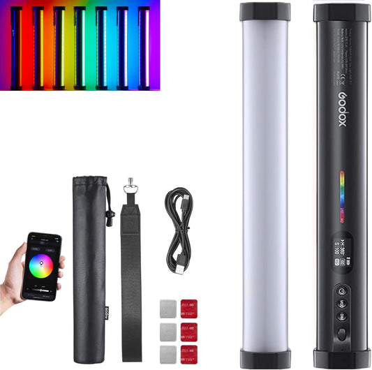 TL30 RGB Tube Light, CRI 97+ TLCI 99+ Handheld Full Color LED Video Light Wand, 2700K-6500K Dimmable LED Light Stick, 37 FX Light Effects, 2900mAh Battery, Bluetooth APP Control