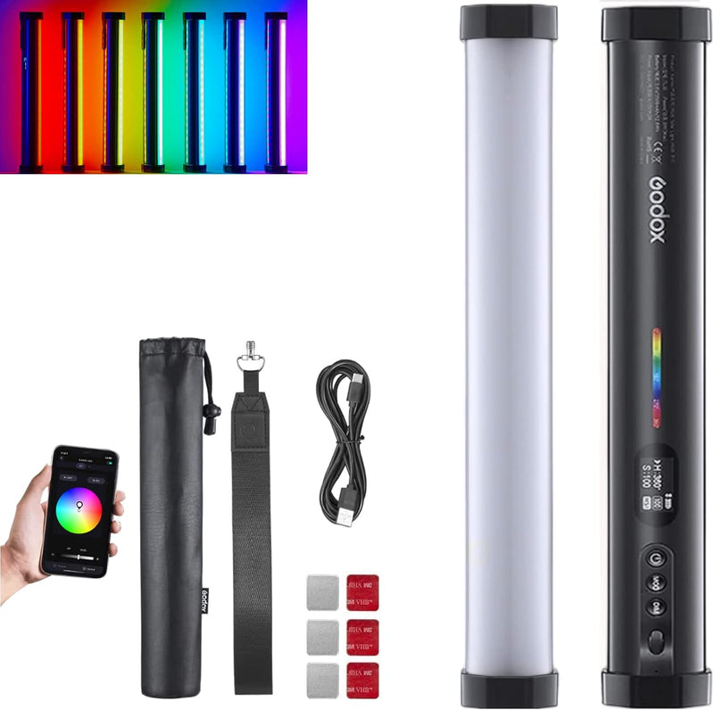 TL30 RGB Tube Light, CRI 97+ TLCI 99+ Handheld Full Color LED Video Light Wand, 2700K-6500K Dimmable LED Light Stick, 37 FX Light Effects, 2900mAh Battery, Bluetooth APP Control