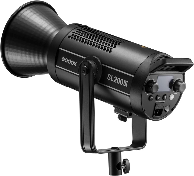 Godox SL200III Daylight LED Video Light, 200W 95600Lux @1M CRI 96+TLCI 97+ Bowens Mount LED Continuous Light, Professional Studio Light with 8 FX Effects&Silent Mode&RC-A6 Remote