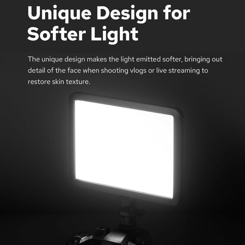 Godox LDP8BI LED Video Light Portable Dimmable 10W LED Fill Light 2800-6500K Adjustable Brightness 8 FX Lighting Effects Dual with Cold Shoe Adapter for Digital SLR Cameras