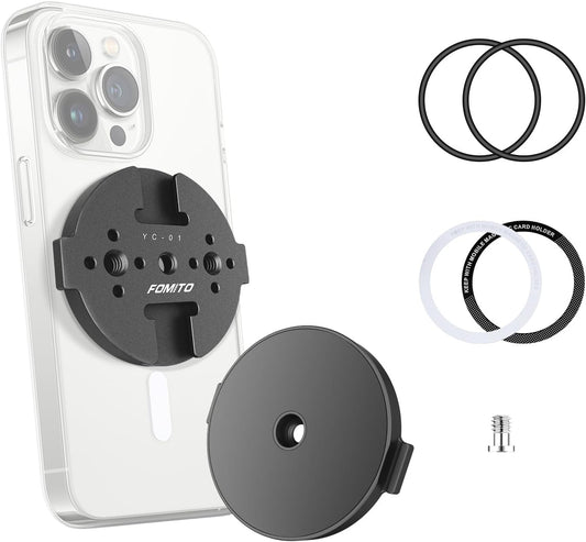 FOMITO-YC-01 Magnetic Phone Holder Mount, Magnet Base Phone Mount - Black-F0057