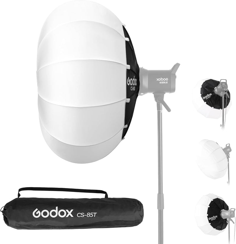 Godox CS-65T Lantern Softbox 26in / 65cm Quick Release 360° Light Diffuser Bowens Mount Lantern Softbox for Godox SL60 SK400 SL150 DP400 DP800 SL300 (26”)