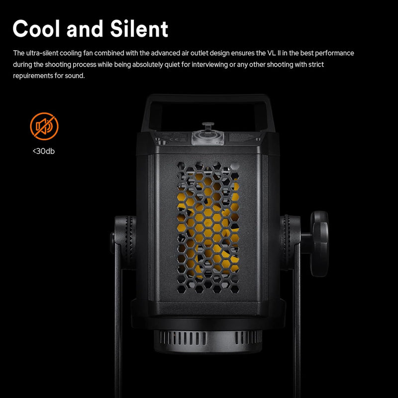 Godox VL300 II LED Video Light, 320W 5600K Daylight-Balanced Bowens Mount Continuous Video Light,CRI 96 TLCI 96 0-100% Dimming,16 Groups 32 Channels,2.4GHz Wireless Bluetooth Control(VL300 Upgraded)