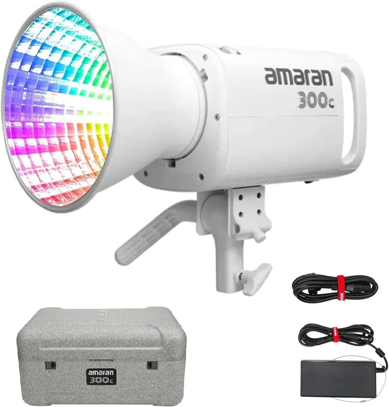 Aputure Amaran 300c RGB COB Video Light Bowen Mount 2,500K to 7,500K CCT with G/M Adjustment 26,580 lux @ 1m with Hyper Reflector Support APP Control