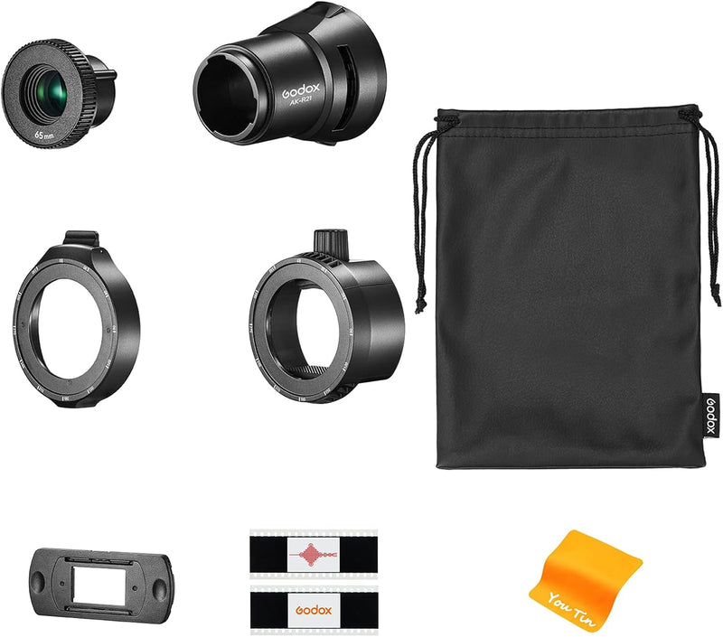 Godox Camera Flash Speedlight Light Projector AK-R21 Projection Attachment Create Theatrical Effect for Godox AD200Pro,AD100,Godox V1 Series, V860II Series, V860III Series, TT685II Series