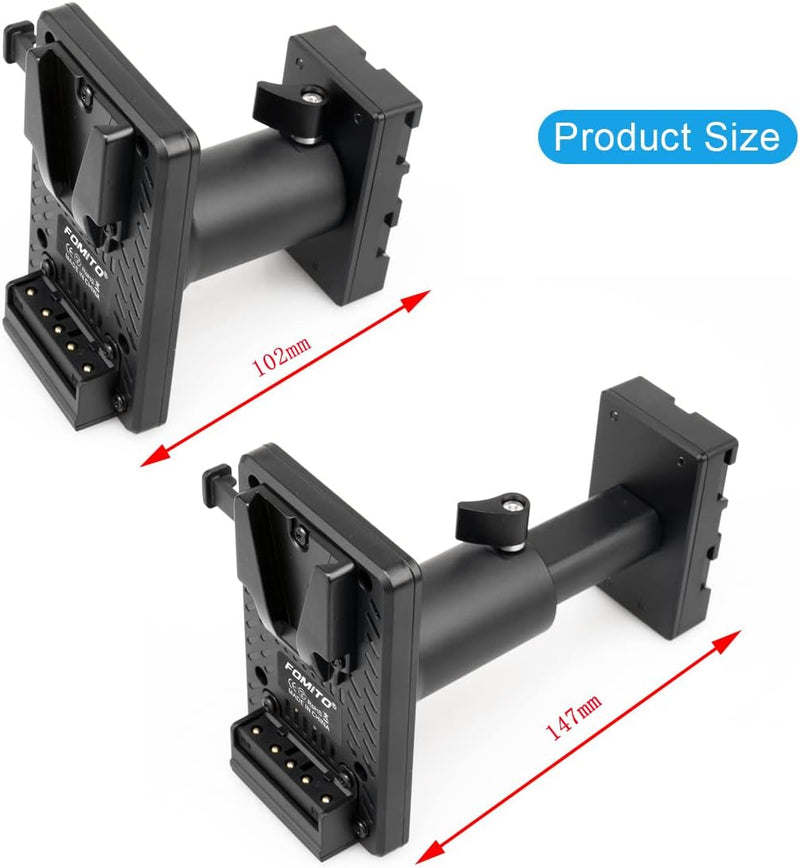 FOMITO BP-U90 U96 BP-U60 U30 Battery to V-Mount Plate Power Converter Adjustable Height
