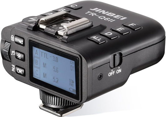 JINBEI TR-Q6II 2.4G Wireless Flash Trigger, Universal Hot Shoe for C/N/F/O/P
