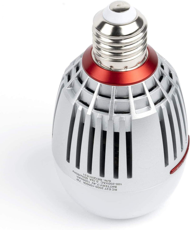 Aputure Accent B7c LED Smart Bulb 7W RGBWW,2000k-10000k Bi Color,CCT/HSI/FX Mode,App Control Built-in Battery, E26/E27 Socket