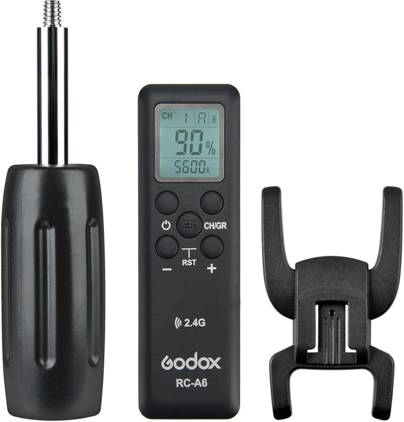 GODOX LF308Bi Bi-Color Temperature LED Flash Light Photography Fill-in Lamp Video Light 3300K-5600K 18W Smartphone APP/ 2.4G Wireless Control with Remote Controller Power Adapter
