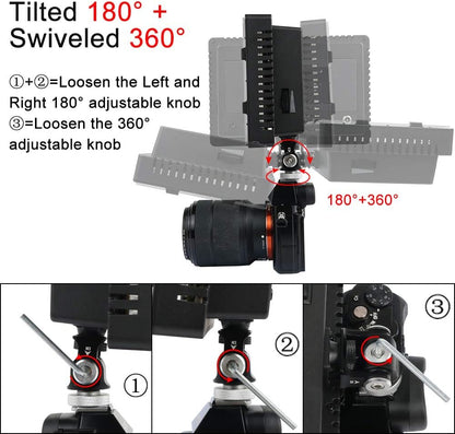 Fomito - Z1 Mini Ball Head - Tripod Head with Lock and Hot Shoe Adapter,can Swiveled 360° and Tilted 180° with 1/4 inch Screw for LED Light,Monitor,Camcorders,Cell Phone,Flash Bracket,DSLR Cameras - F0001/F0002/F0003