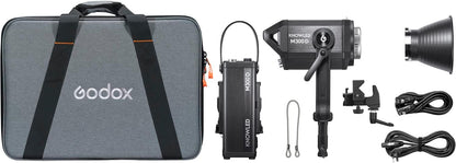 Godox Knowled M300D 330W 5600K Daylight LED Light, with FX effects, remote control and portable case for video production, photography lighting, studio shooting, indie filmmaking YouTube livestreaming