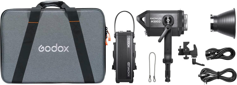 Godox Knowled M300D 330W 5600K Daylight LED Light, with FX effects, remote control and portable case for video production, photography lighting, studio shooting, indie filmmaking YouTube livestreaming