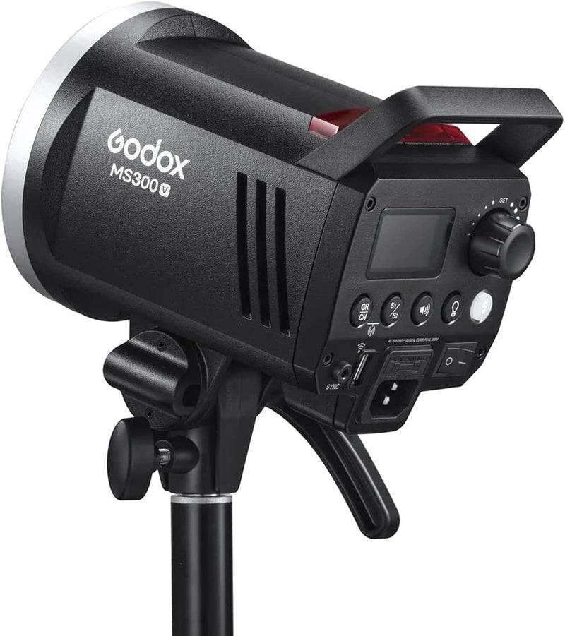 Godox MS300V 300W Studio Flash 5800±200K 0.1~1.8S Recycle Time with LED Modeling Lamp LED Light Strobe Flash Monolight for Studio, Portrait, Commerce Photography, etc (MS300 Upgraded Version)