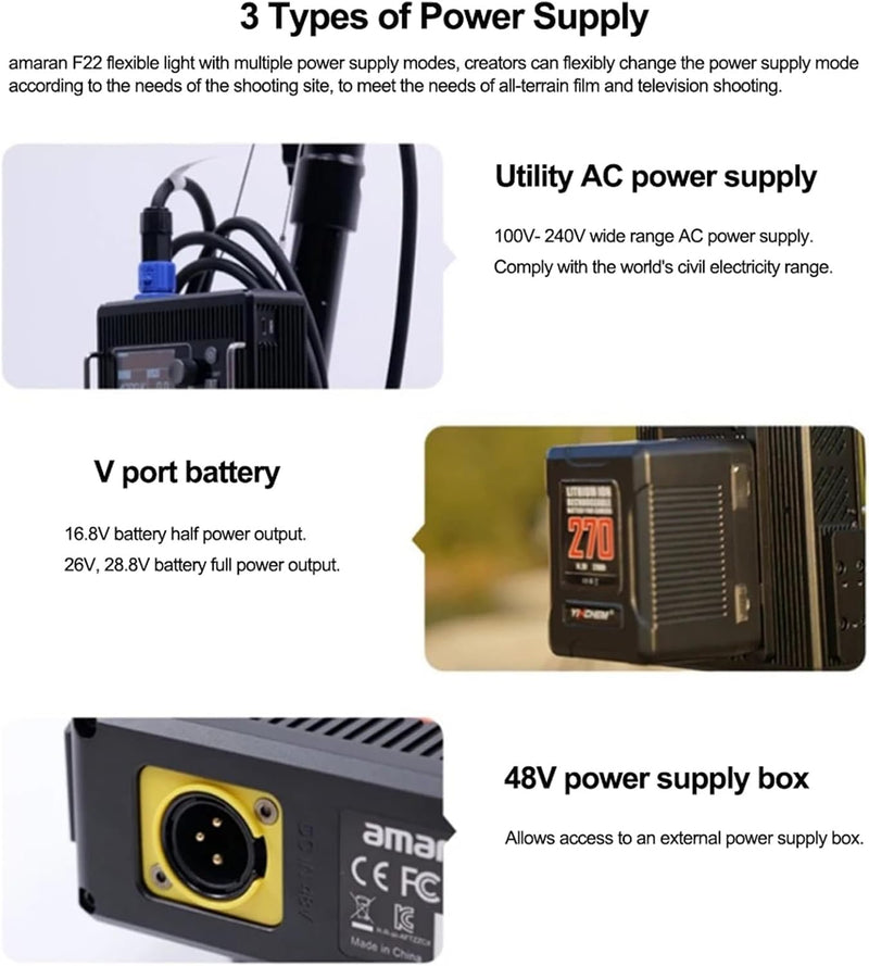 Aputure Amaran F22C RGBWW Flexible Led Video Light 2500K~7500K,200W Output LED Panel Light,15 Lighting FX with Honeycomb Grid Soft Box,Support App Control for Photo Studio Photography Lighting