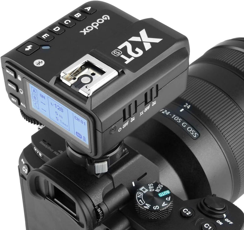 Godox X2T-S TTL Wireless Flash Trigger for Sony, 1/8000s HSS, Bluetooth Connection Supports iOS/Android App Controller, TCM Function, 5 Separate Group Buttons, New Hotshoe Locking, New AF Assist Light