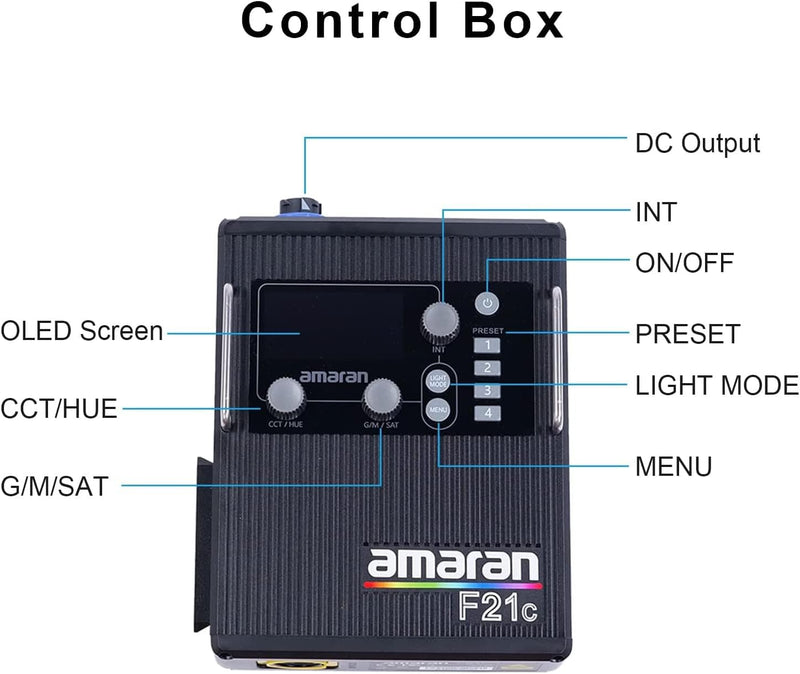 Aputure Amaran F21C RGBWW Flexible Led Video Light 2500K~7500K,100W,15 Lighting FX with Honeycomb Grid Soft Box,Support App Control
