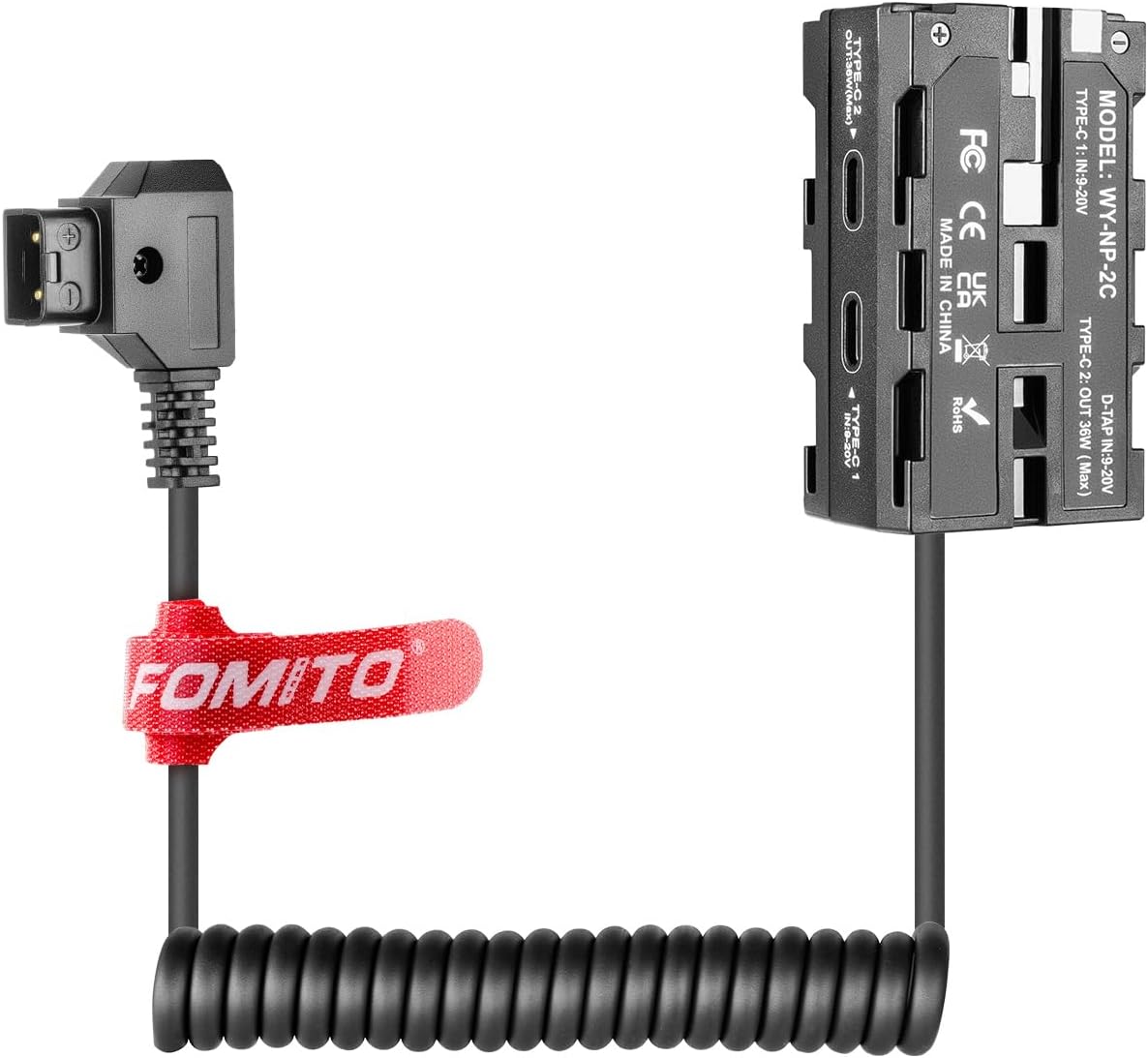 FOMITO-NP-2C Battery Interface Three-Way Conversion, F990 Double-Sided Dummy Battery, Applicable to Monitors, LED Lights, Cameras etc-F0120