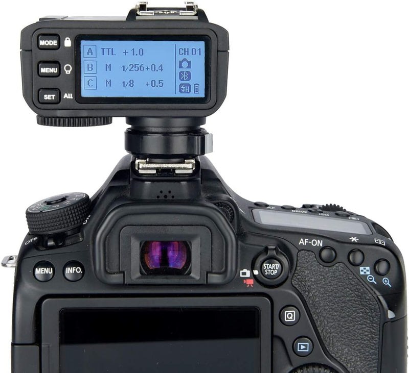 Godox X2T-C TTL Wireless Flash Trigger for Canon, Bluetooth Connection, 1/8000s HSS,5 Separate Group Buttons, Relocated Control-Wheel, New Hotshoe Locking, New AF Assist Light