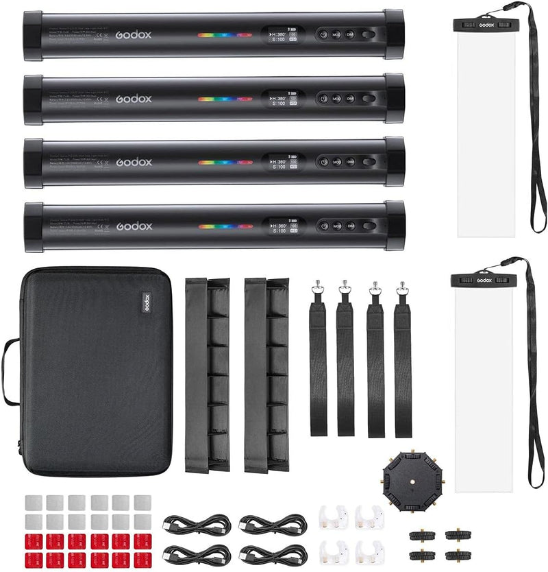 Godox TL30-K4 RGB Tube Light 4-Light Kit