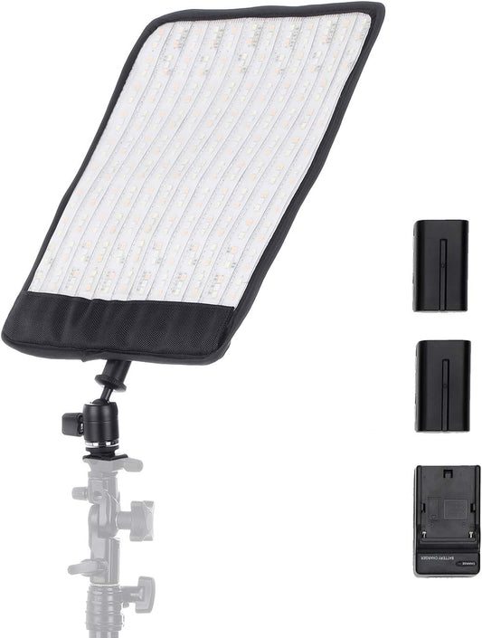 Falcon Eyes RX-T12 RGB 50W 2700K-9999K Portable LED Photo Light Flexible LED Panel with Battery and Charger for Photography Video Lighting Studio Interview