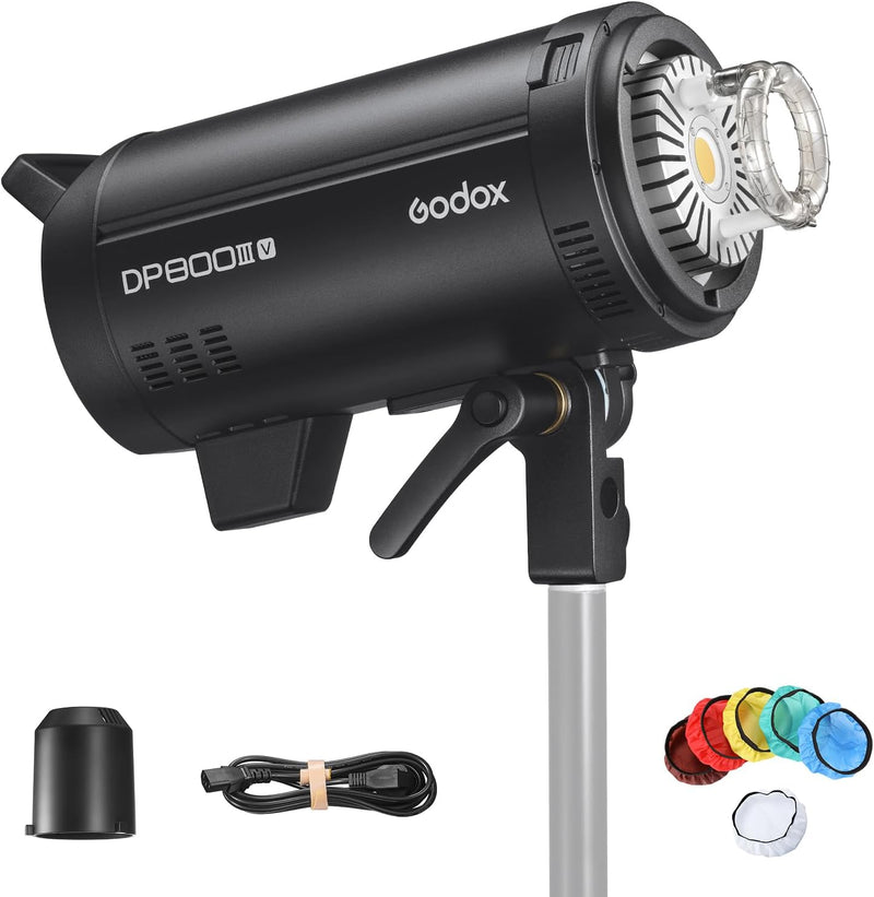Godox DP800III-V Upgraded Studio Flash Light 800Ws Power GN126 5600±200K Strobe Lighting Built-in 2.4G Wireless X System Bowens Mount Photography Flashes for Wedding Fashion Advertising Photography…