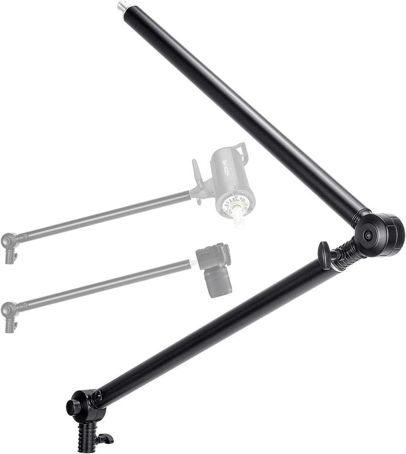 Fomito Super Articulating Magic Arm - 48 inch/122cm Light Stand Extender 2 Section Separable Bracket for Camera, Field Monitor, LED Video Light - Max Load 10KG with Single Section