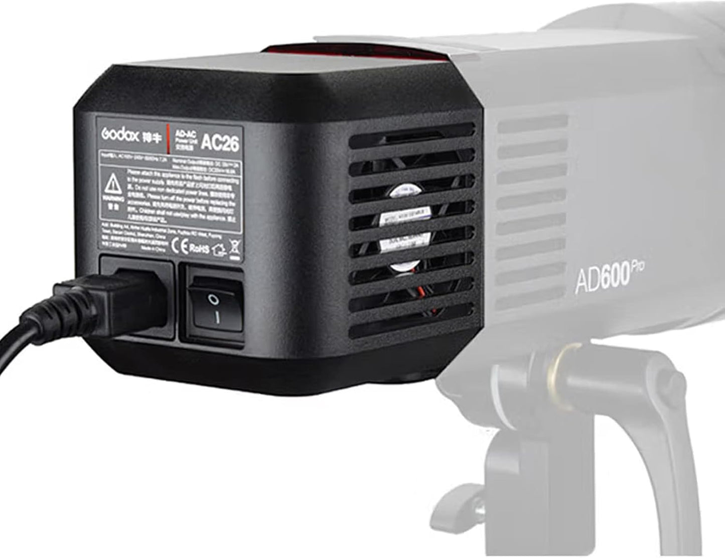 Godox AC-26 Adapter for Godox AD600 Pro All-in-One Outdoor Flash Strobe Monolight,AC-100-240V-50/60Hz 7.2A