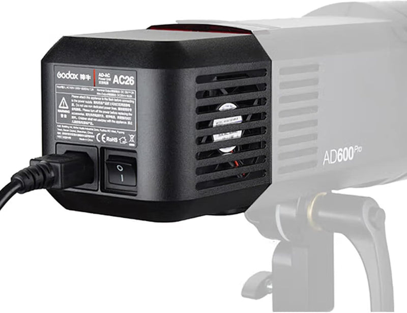 Godox AC-26 Adapter for Godox AD600 Pro All-in-One Outdoor Flash Strobe Monolight,AC-100-240V-50/60Hz 7.2A