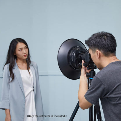 GODOX Reflector with Silver Interior Beauty Dish RFT-25S for Godox R200 Ring Flash Head