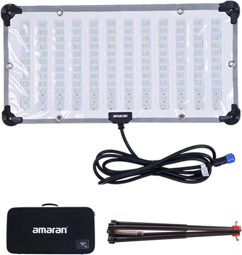 Aputure amaran F21x Bi-Color V-Mount LED Mat Foldable Flexible LED Light 2500K- 7500K CRI 95+, TLCI 98 App Control for Video Studio Photography Film Lighting with Sftobox,Carring Case (Amaran F21x)