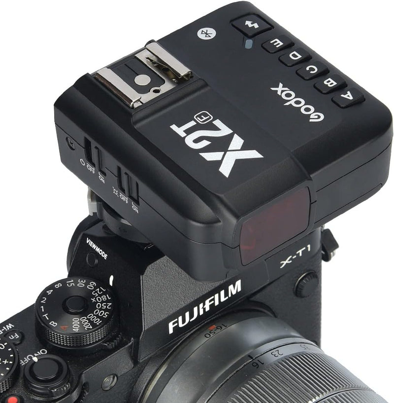 Godox X2T-F TTL Wireless Flash Trigger for Fuji Fujifilm, 1/8000s HSS Bluetooth Connection Supports App Controller, TCM Function, 5 Separate Group Buttons, New Hotshoe Locking, New AF Assist Light