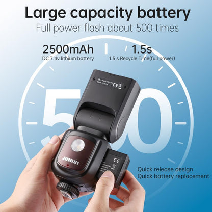 HI-900 Professional TTL Camera Flash 80Ws GN60, 1/8000s HSS, 360° Rotating Head, 2500mAh Li-ion, 3W LED Modeling lamp, 2.4G Wireless Master/Slave for Canon/Nikon/Fuji/Panasonic