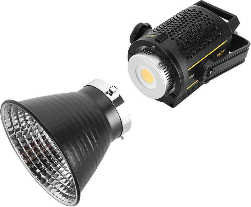 Godox VL150II LED Video Light, 76000 Lux 165W LED Continuous Light, Professional Daylight LED Light 5600k CRI 96+, DC or V-Port Lithium Battery Power Supplied, 8 FX Effects APP Control Bowens Mount